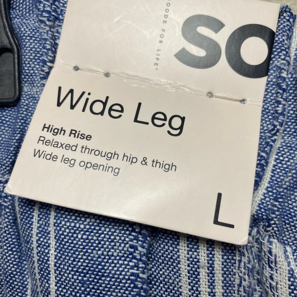 Kohl's White and Blue Linen Pants - Picture 9 of 10